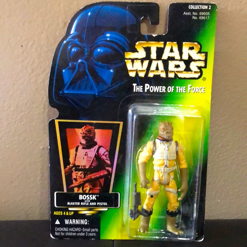 Vintage 1996 Star Wars Bossk bounty hunter action figures